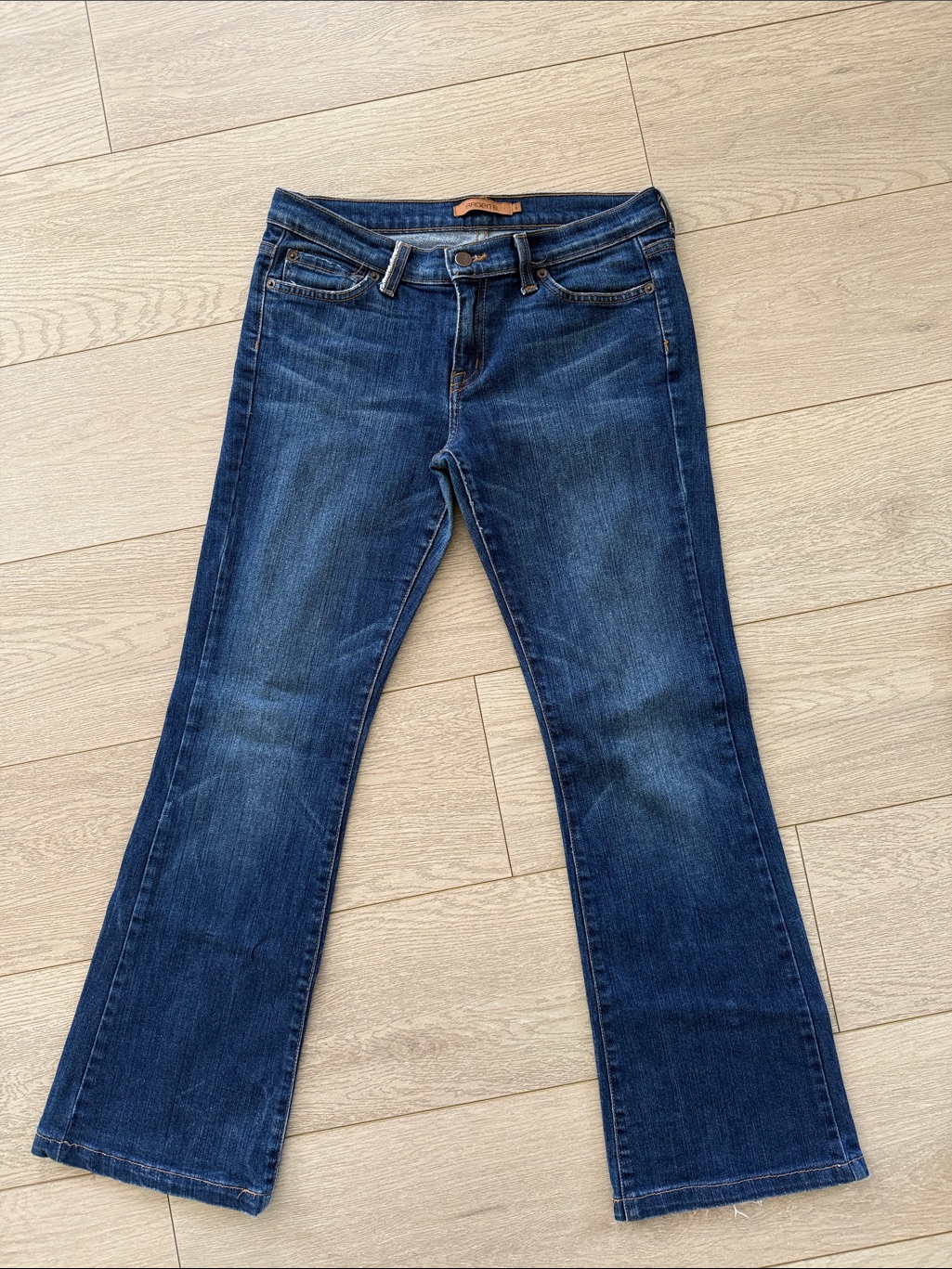 Arden B Dark Blue Flared Jeans